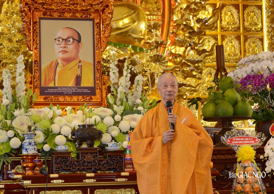 Đức Pháp chủ nói về công hạnh của Trưởng lão Hòa thượng Thích Thiện Hoa Đức Pháp chủ nói về công hạnh của Trưởng lão Hòa thượng Thích Thiện Hoa