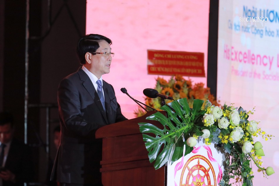 Chủ tịch nước Lương Cường phát biểu