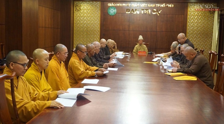 Trưởng lão Hòa thượng Thích Trí Quảng chủ trì phiên họp về nhân sự với Ban Trị sự Phật giáo huyện Củ Chi và quận 10 Trưởng lão Hòa thượng Thích Trí Quảng chủ trì phiên họp về nhân sự với Ban Trị sự Phật giáo huyện Củ Chi và quận 10