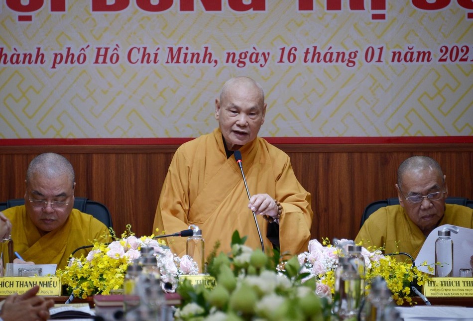 HT.Thích Thiện Nhơn phát biểu khai mạc Hội nghị Ban Thường trực