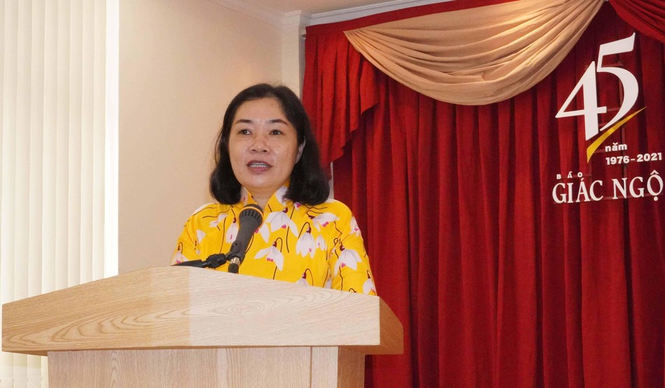 Bà Vũ Thị Mỹ Ngọc phát biểu cảm tạ của Ban Tổ chức Bà Vũ Thị Mỹ Ngọc phát biểu cảm tạ của Ban Tổ chức