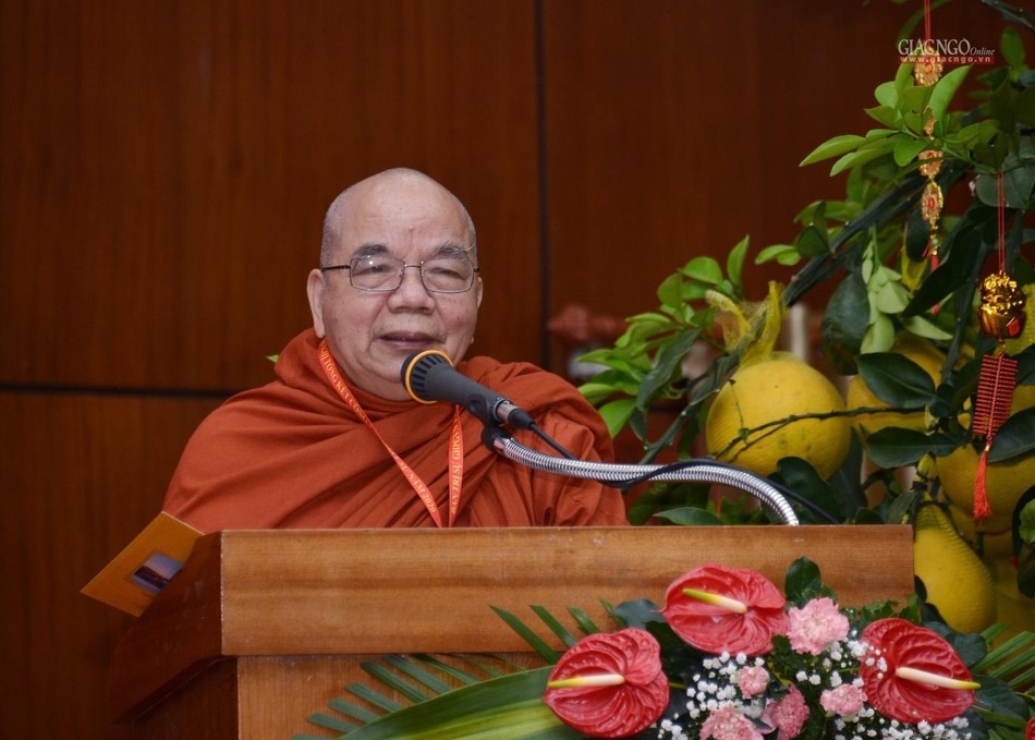 Hòa thượng Thích Thiện Tâm phát biểu khai mạc