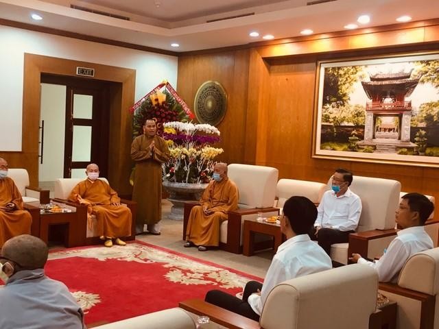 Lãnh đạo các cơ quan tiếp thân mật đoàn Ban Trị sự tỉnh Lãnh đạo các cơ quan tiếp thân mật đoàn Ban Trị sự tỉnh