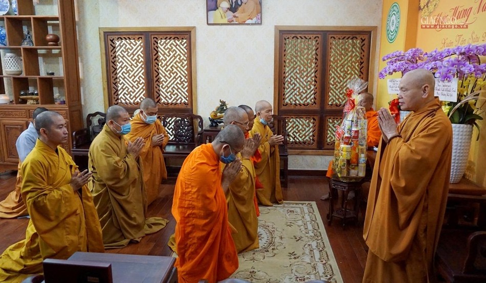 Ban Trị sự GHPGVN tỉnh Sóc Trăng khánh tuế Hòa thượng Chủ tịch