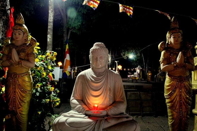 Tại thiền viện Phước Sơn rằm tháng Giêng thực hiện giãn cách chống Covid-19