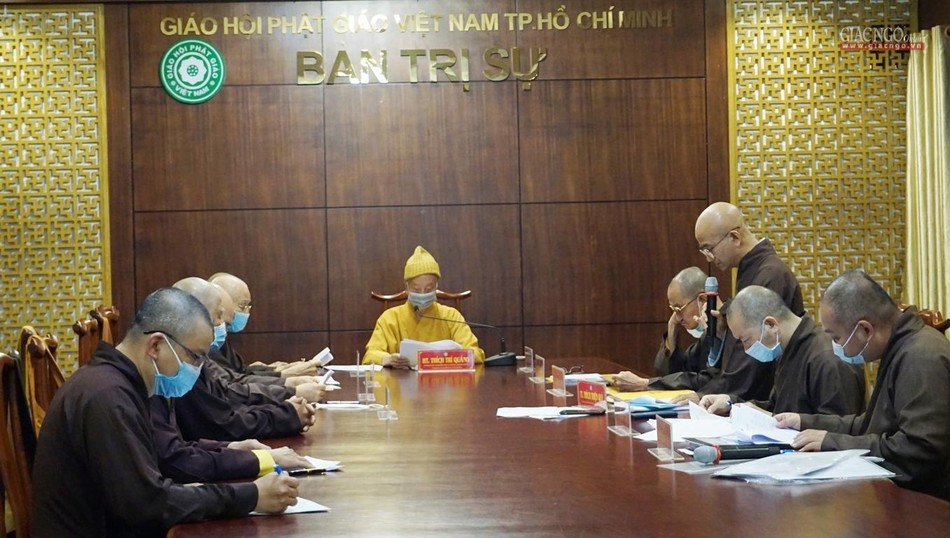 Trình dự thảo nhân sự nhiệm kỳ mới của Ban Trị sự Phật giáo quận 5 Trình dự thảo nhân sự nhiệm kỳ mới của Ban Trị sự Phật giáo quận 5