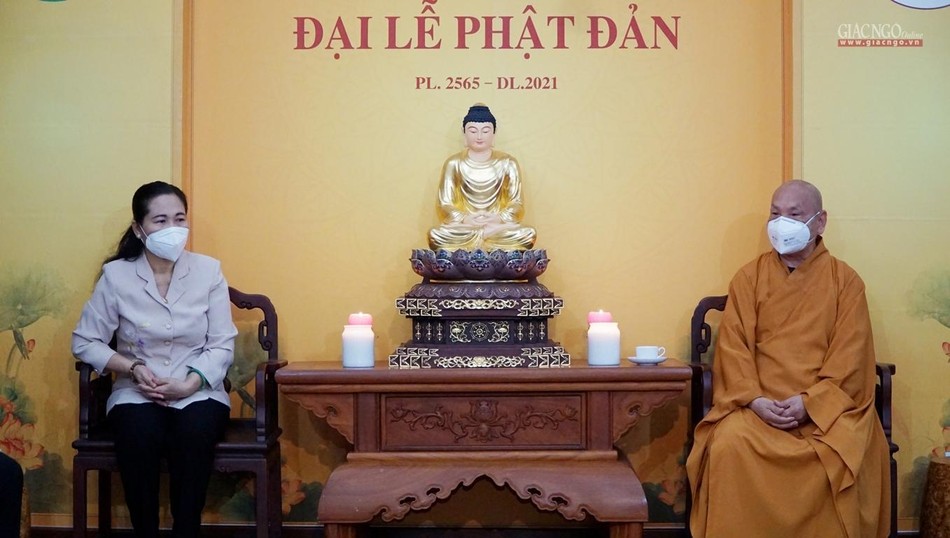 Bà Nguyễn Thị Lệ trân trọng cảm ơn Trung ương GHPGVN đã đồng hành cùng Thành phố trong phòng chống Covid-19 Bà Nguyễn Thị Lệ trân trọng cảm ơn Trung ương GHPGVN đã đồng hành cùng Thành phố trong phòng chống Covid-19