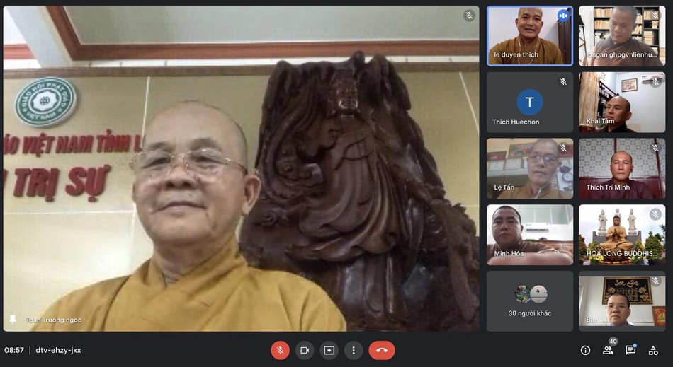 Hòa thượng Thích Minh Thiện chủ trì buổi họp trực tuyến của Ban Trị sự Phật giáo tỉnh Long An Hòa thượng Thích Minh Thiện chủ trì buổi họp trực tuyến của Ban Trị sự Phật giáo tỉnh Long An