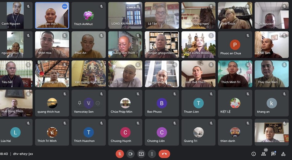 Ban Trị sự Phật giáo tỉnh Long An họp trực tuyến qua zoom Ban Trị sự Phật giáo tỉnh Long An họp trực tuyến qua zoom