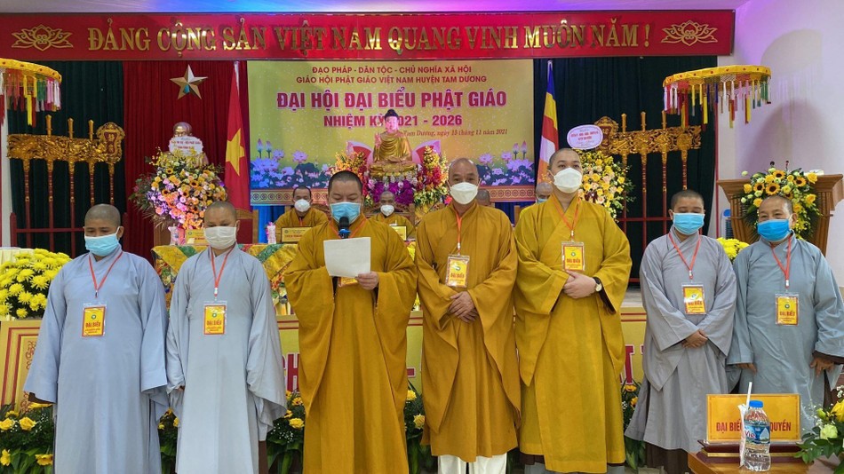 Tân Ban Trị sự Phật giáo huyện Tam Dương ra mắt và phát biểu nhận nhiệm vụ Tân Ban Trị sự Phật giáo huyện Tam Dương ra mắt và phát biểu nhận nhiệm vụ