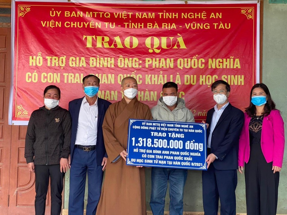 Hỗ trợ đến gia đình du học sinh Phan Quốc Khải tử nạn tại Hàn Quốc