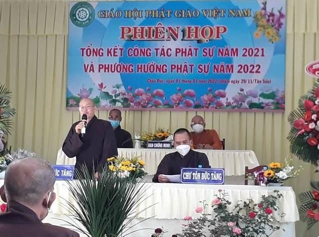 Thượng tọa Thích Chiếu Hiền phát biểu khai mạc