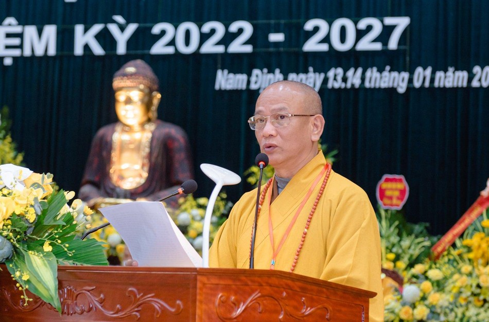 Hòa thượng Thích Quảng Hà, Trưởng ban Tổ chức Đại hội phát biểu khai mạc