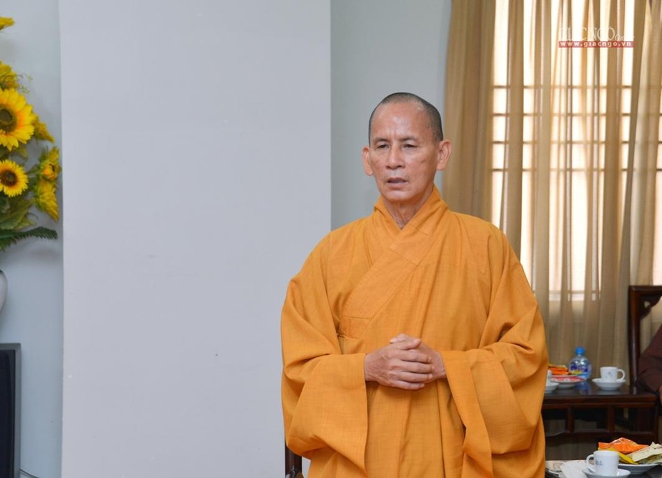 Hòa thượng Thích Thiện Thống cảm ơn đến lãnh đạo Ban Tôn giáo Chính phủ