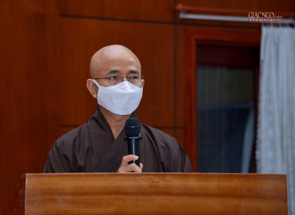 Thượng tọa Thích Thiện Quý báo cáo tiến trình chuẩn bị tổ chức đại hội Thượng tọa Thích Thiện Quý báo cáo tiến trình chuẩn bị tổ chức đại hội