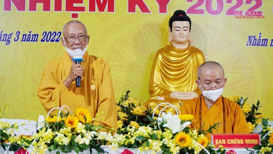 Hòa thượng Thích Huệ Tâm phát biểu đúc kết phiên trù bị Đại hội