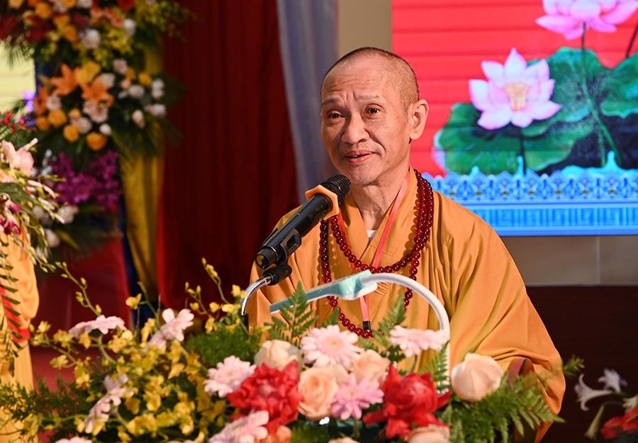 Hòa thượng Thích Thanh Điện phát biểu khai mạc