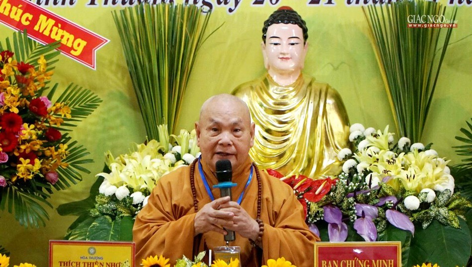 Hòa thượng Thích Thiện Nhơn ban đạo từ tại đại hội