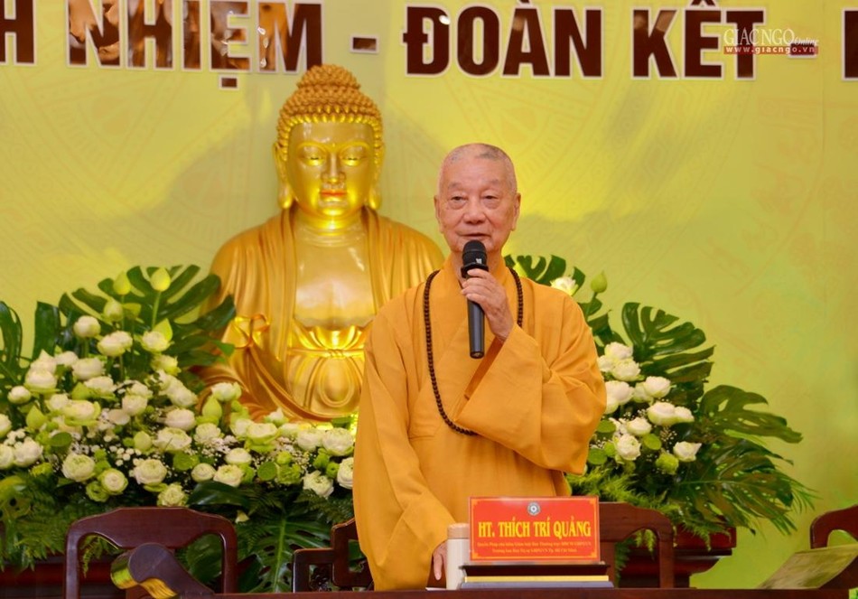 Trưởng lão Hòa thượng Thích Trí Quảng phát biểu khai mạc tại phiên trù bị Trưởng lão Hòa thượng Thích Trí Quảng phát biểu khai mạc tại phiên trù bị