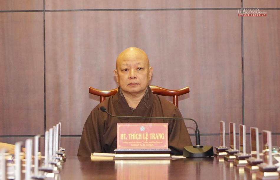 Hòa thượng Thích Lệ Trang chủ trì buổi họp Ban Thường trực Hòa thượng Thích Lệ Trang chủ trì buổi họp Ban Thường trực