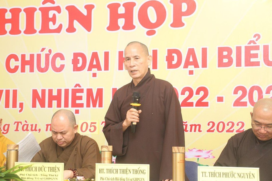 Hòa thượng Thích Thiện Thống nêu lại quy trình đề cử nhân sự đại hội Hòa thượng Thích Thiện Thống nêu lại quy trình đề cử nhân sự đại hội