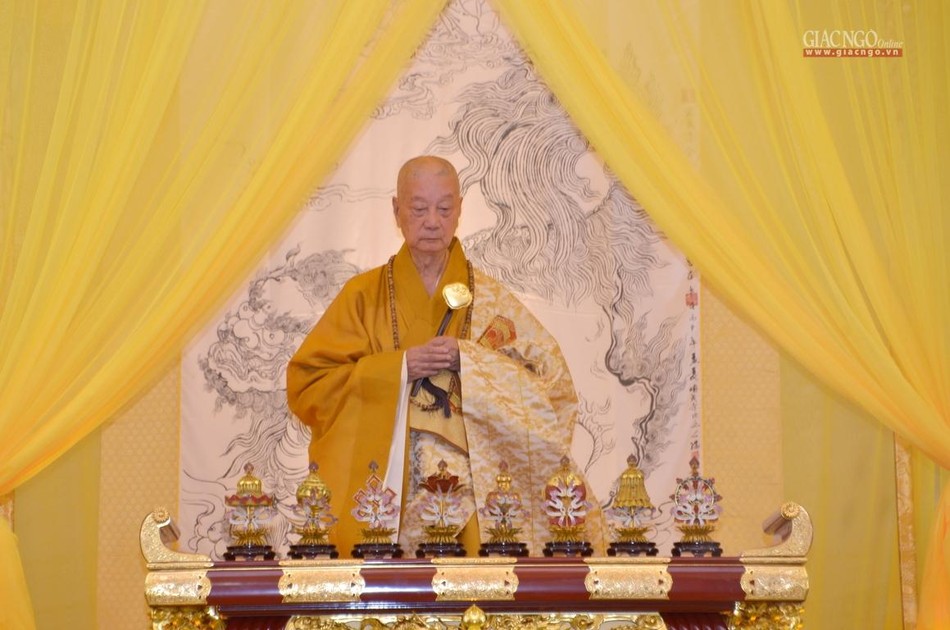 Đức Trưởng lão Hòa thượng Thích Trí Quảng, Quyền Pháp chủ GHPGVN quang lâm Pháp hội khai thị Đức Trưởng lão Hòa thượng Thích Trí Quảng, Quyền Pháp chủ GHPGVN quang lâm Pháp hội khai thị