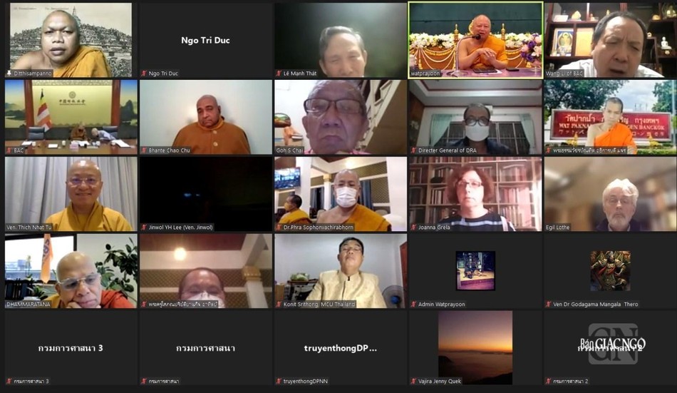 Giáo sư Lê Mạnh Thát và Thượng tọa Thích Nhật Từ tham dự buổi làm việc trực tuyến của ICDV Giáo sư Lê Mạnh Thát và Thượng tọa Thích Nhật Từ tham dự buổi làm việc trực tuyến của ICDV
