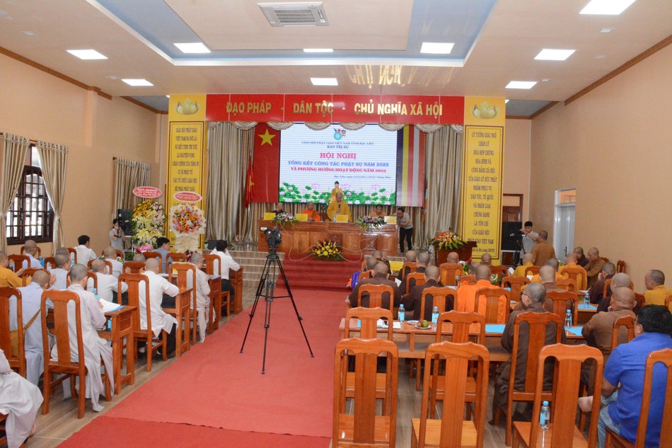 Quang cảnh hội nghị tổng kết Phật sự năm 2022 Quang cảnh hội nghị tổng kết Phật sự năm 2022