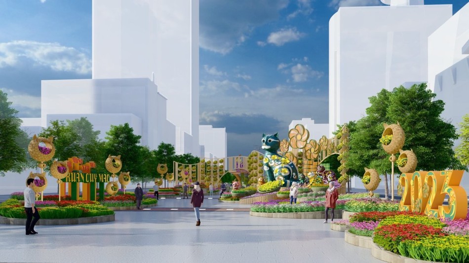 Phối cảnh Đường hoa Nguyễn Huệ 2023 - Ảnh: SaiGontourist Phối cảnh Đường hoa Nguyễn Huệ 2023 - Ảnh: SaiGontourist