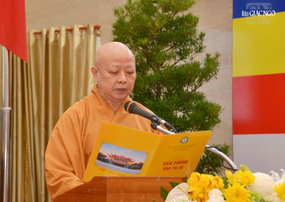 Hòa thượng Thích Lệ Trang phát biểu khai mạc Hòa thượng Thích Lệ Trang phát biểu khai mạc