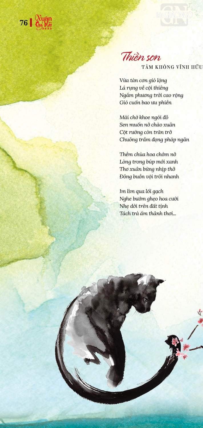 Thơ trên giai phẩm Giác Ngộ xuân Quý Mão - 2023 - Mỹ thuật: Tống Viết Diễn