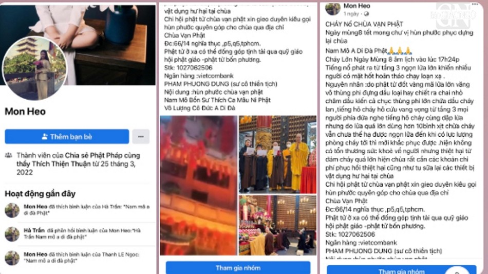 Thượng tọa Thích Truyền Cường xác nhận tất cả các thông tin kêu gọi quyên góp xây chùa Vạn Phật do hỏa hoạn đều là giả mạo Thượng tọa Thích Truyền Cường xác nhận tất cả các thông tin kêu gọi quyên góp xây chùa Vạn Phật do hỏa hoạn đều là giả mạo