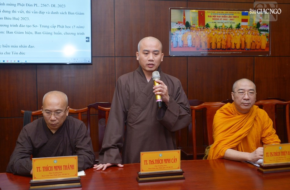 Thượng tọa Thích Minh Cần, Phó Trưởng ban đóng góp xây dựng chương trình Phật sự Thượng tọa Thích Minh Cần, Phó Trưởng ban đóng góp xây dựng chương trình Phật sự