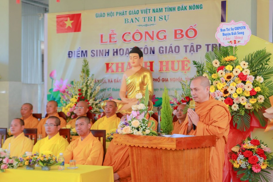 Thượng tọa Thích Giác Nhường phát biểu khai mạc Thượng tọa Thích Giác Nhường phát biểu khai mạc