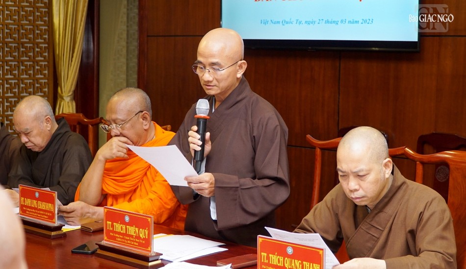 Thượng tọa Thích Thiện Quý trình các kế hoạch tổ chức Đại giới đàn Thượng tọa Thích Thiện Quý trình các kế hoạch tổ chức Đại giới đàn