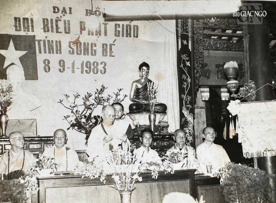 Đại hội đại biểu Phật giáo Tỉnh hội Sông Bé nhiệm kỳ đầu tiên (1983-1987) - Ảnh: TL Đại hội đại biểu Phật giáo Tỉnh hội Sông Bé nhiệm kỳ đầu tiên (1983-1987) - Ảnh: TL