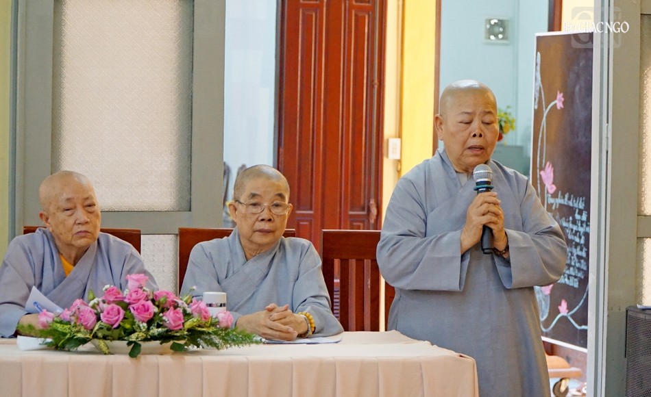 Ni trưởng Thích nữ Tịnh Nghiêm phát biểu nhận nhiệm vụ Ni trưởng Thích nữ Tịnh Nghiêm phát biểu nhận nhiệm vụ