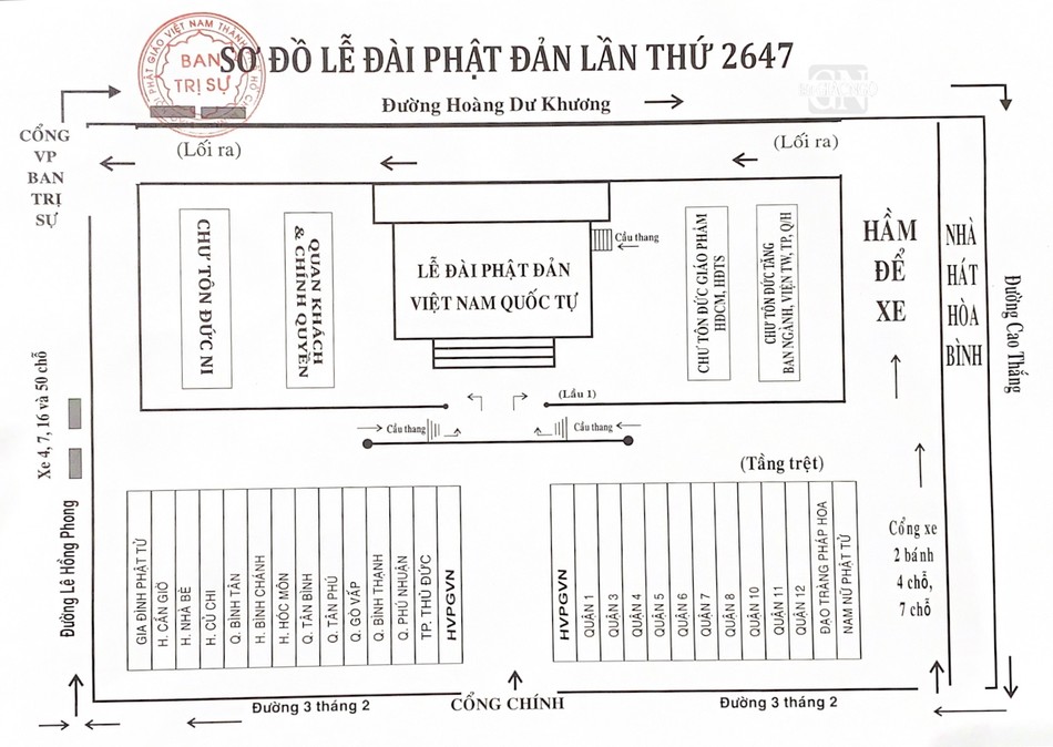 Sơ đồ Phật đản Phật lịch 2567 Sơ đồ Phật đản Phật lịch 2567