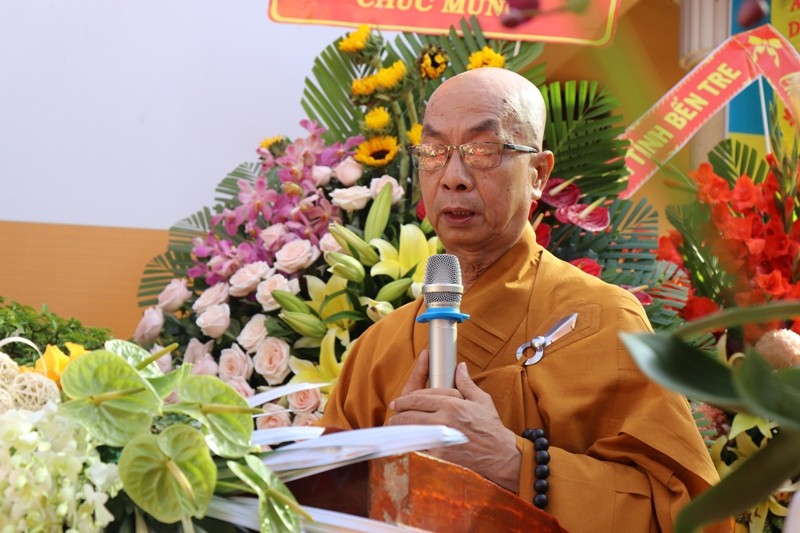 Hòa thượng Thích Nhựt Tấn tuyên đọc Diễn văn Phật đản Phật lịch 2567