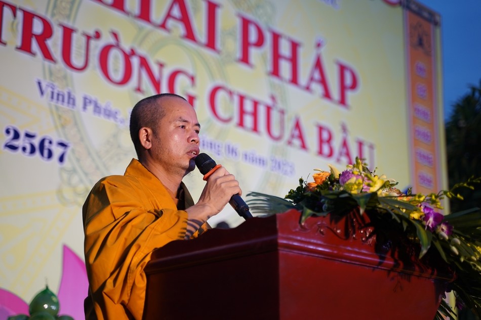 Thượng tọa Thích Thanh Lâm phát biểu khai mạc Thượng tọa Thích Thanh Lâm phát biểu khai mạc