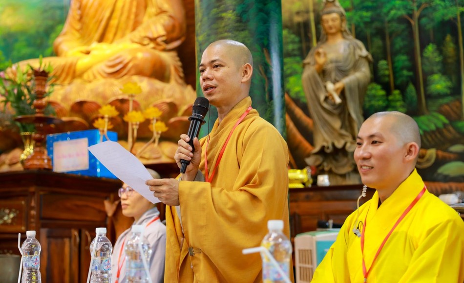 Đại đức Thích Nhuận Nghĩa, Trưởng ban Tổ chức phát biểu khai mạc nhấn mạnh Đại đức Thích Nhuận Nghĩa, Trưởng ban Tổ chức phát biểu khai mạc nhấn mạnh
