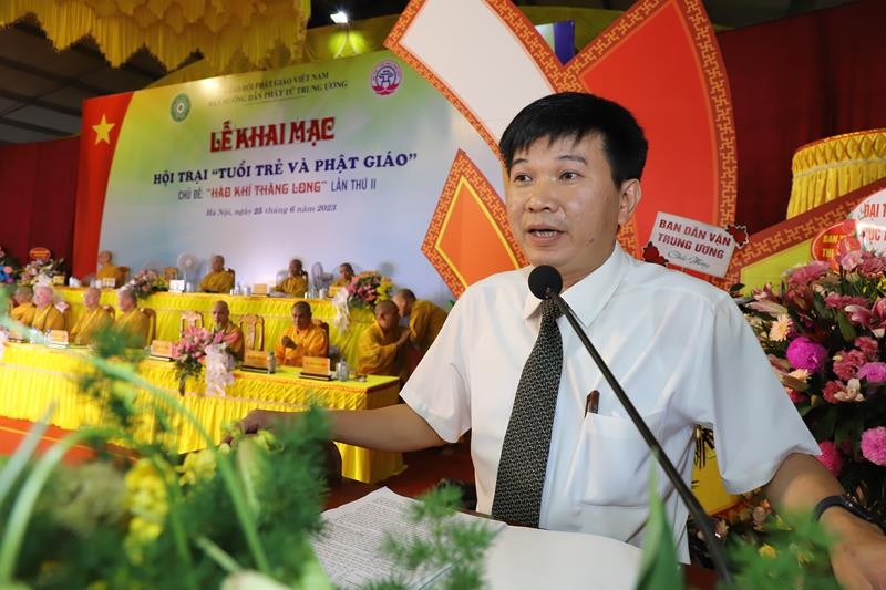 Ông Lê Minh Khánh, Vụ trưởng Vụ Phật giáo - Ban Tôn giáo Chính phủ phát biểu Ông Lê Minh Khánh, Vụ trưởng Vụ Phật giáo - Ban Tôn giáo Chính phủ phát biểu