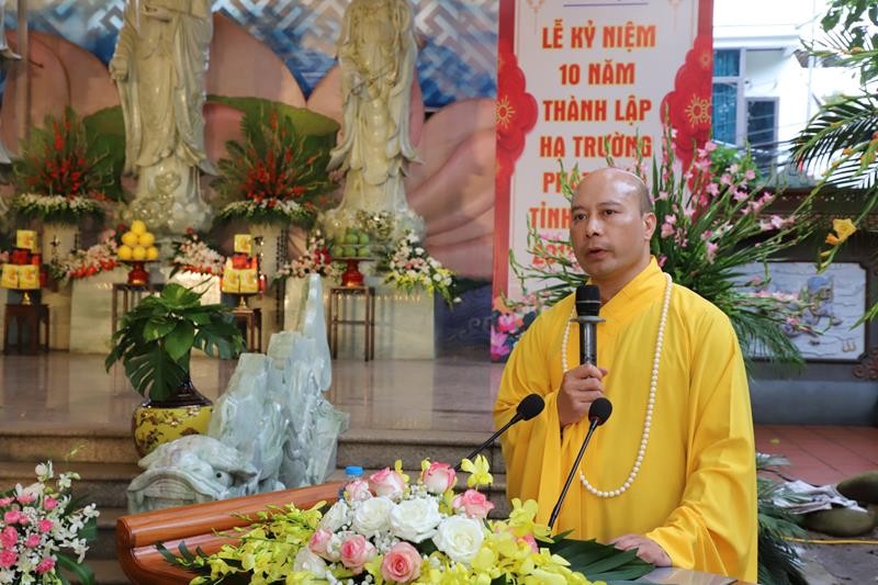 Thượng tọa Thích Minh Huy phát biểu khai mạc