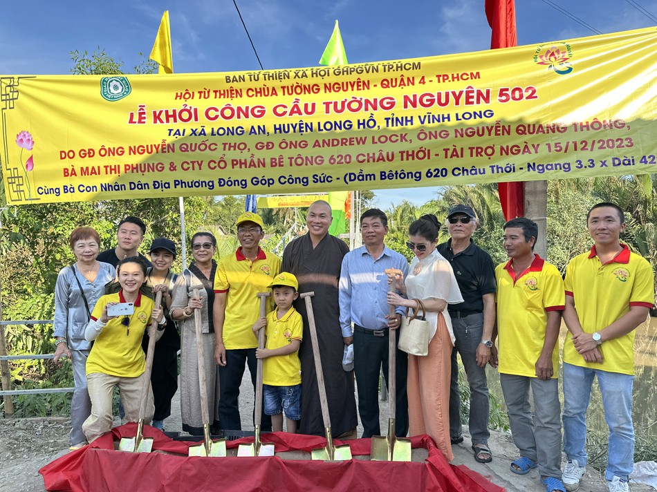 Khởi công cây cầu Tường Nguyên 502 tại xã Long An - Ảnh: T.N Khởi công cây cầu Tường Nguyên 502 tại xã Long An - Ảnh: T.N