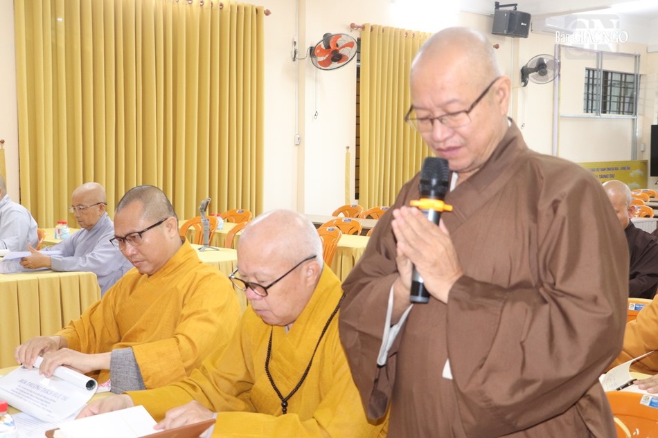 Thượng tọa Thích Trí Định nêu đôi nét về dự thảo báo cáo hoạt động Phật sự năm 2023 Thượng tọa Thích Trí Định nêu đôi nét về dự thảo báo cáo hoạt động Phật sự năm 2023