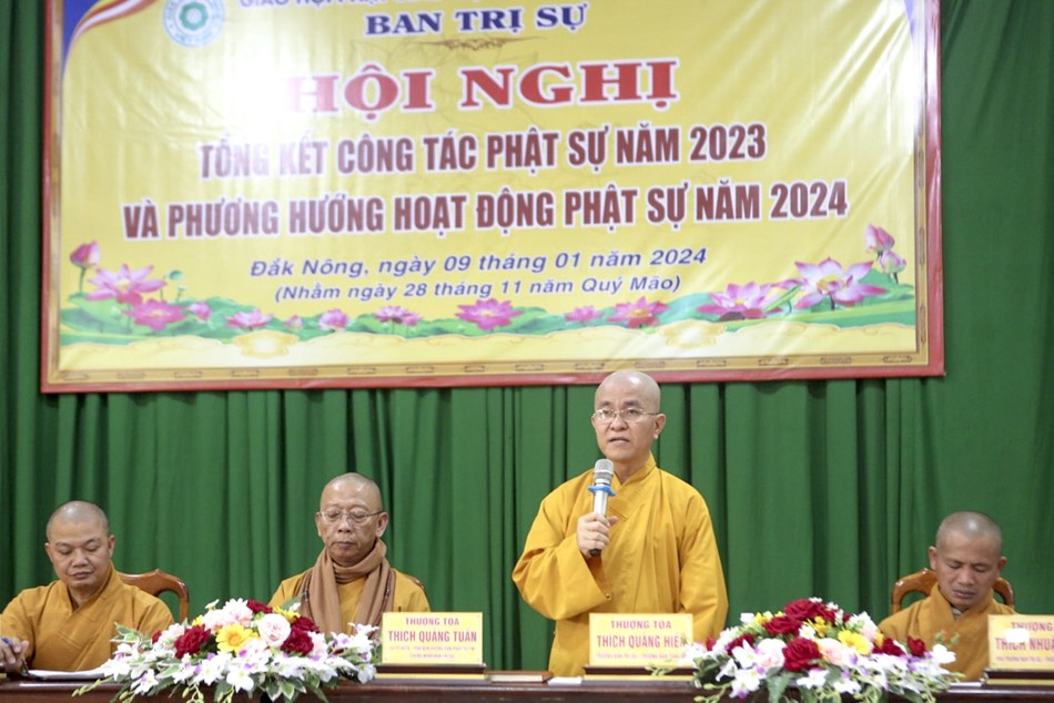 Thượng tọa Thích Quảng Hiền phát biểu khai mạc Thượng tọa Thích Quảng Hiền phát biểu khai mạc