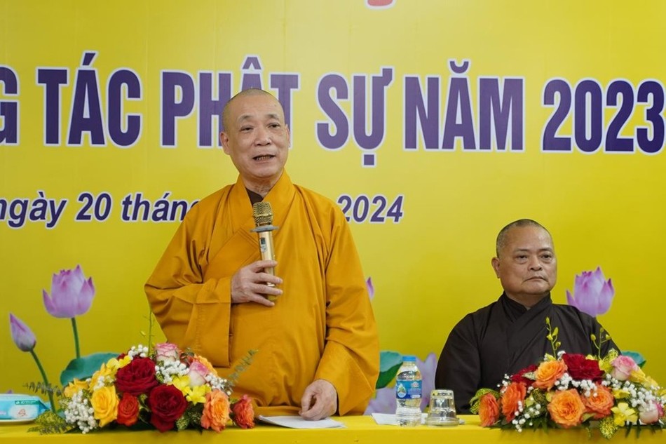 Hòa thượng Thích Bảo Nghiêm phát biểu tại hội nghị Hòa thượng Thích Bảo Nghiêm phát biểu tại hội nghị