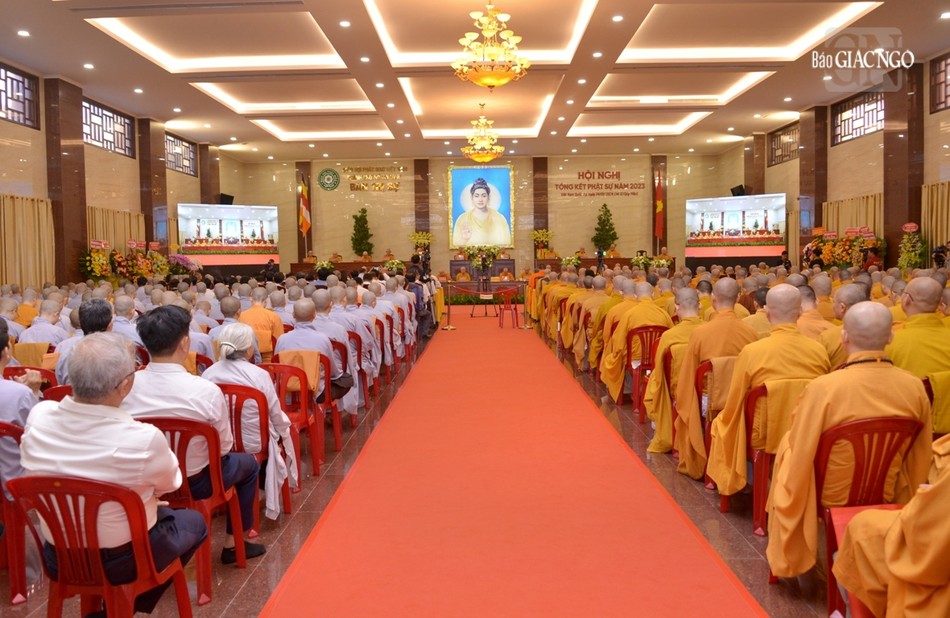 Lễ tổng kết hoạt động năm 2023 diễn ra tại hội trường Việt Nam Quốc Tự sáng 24-1-2024