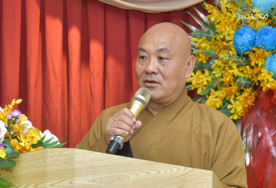 Hòa thượng Thích Chơn Tịnh phát biểu cảm ơn của Ban Tổ chức