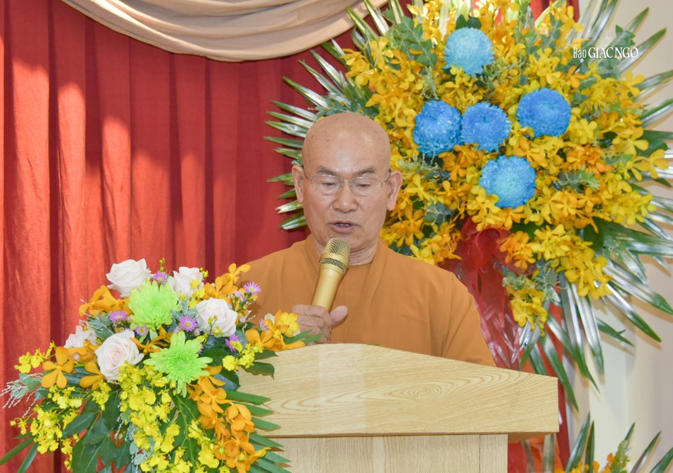 Hòa thượng Thích Tâm Viên phát biểu khai mạc tại hội nghị
